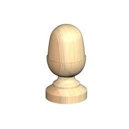 Wooden Acorn Post Finial