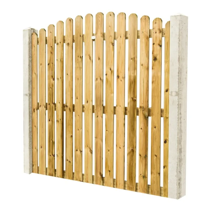 Convex Top Grooved Palisade with Rounded Ends